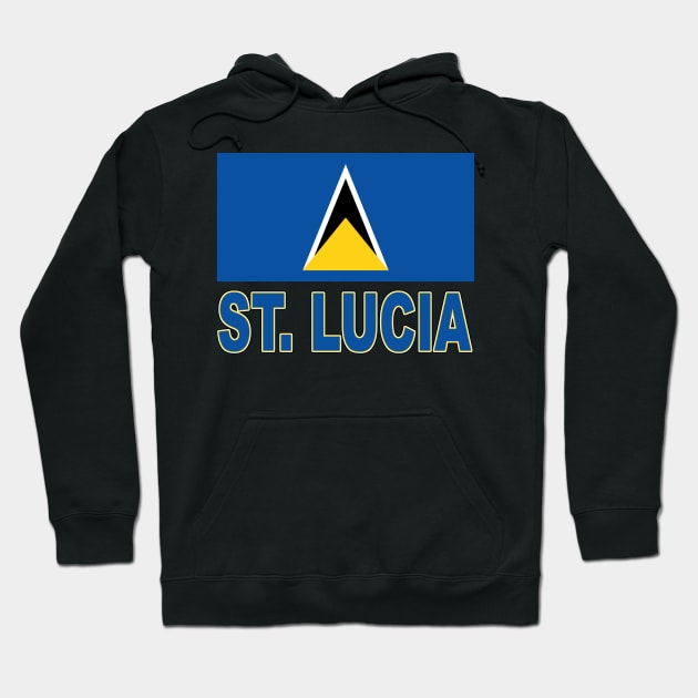 The Pride of St. Lucia - Saint Lucia Flag Design Hoodie by Naves
